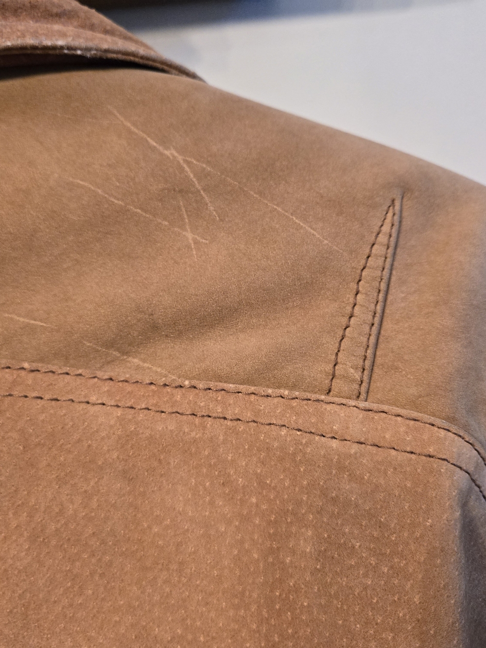 Vintage DJI Leather Bomber Jacket 80's - Picture 8 of 13